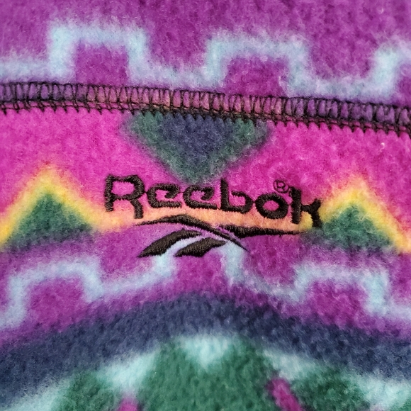 Vintage Reebok GUC Colourful Fleece Jacket - Picture 5 of 8